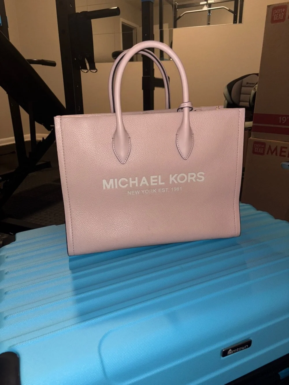 Michael Kors Pink Leather Tote with Wallet & Card Case Set - Picture 2 of 2